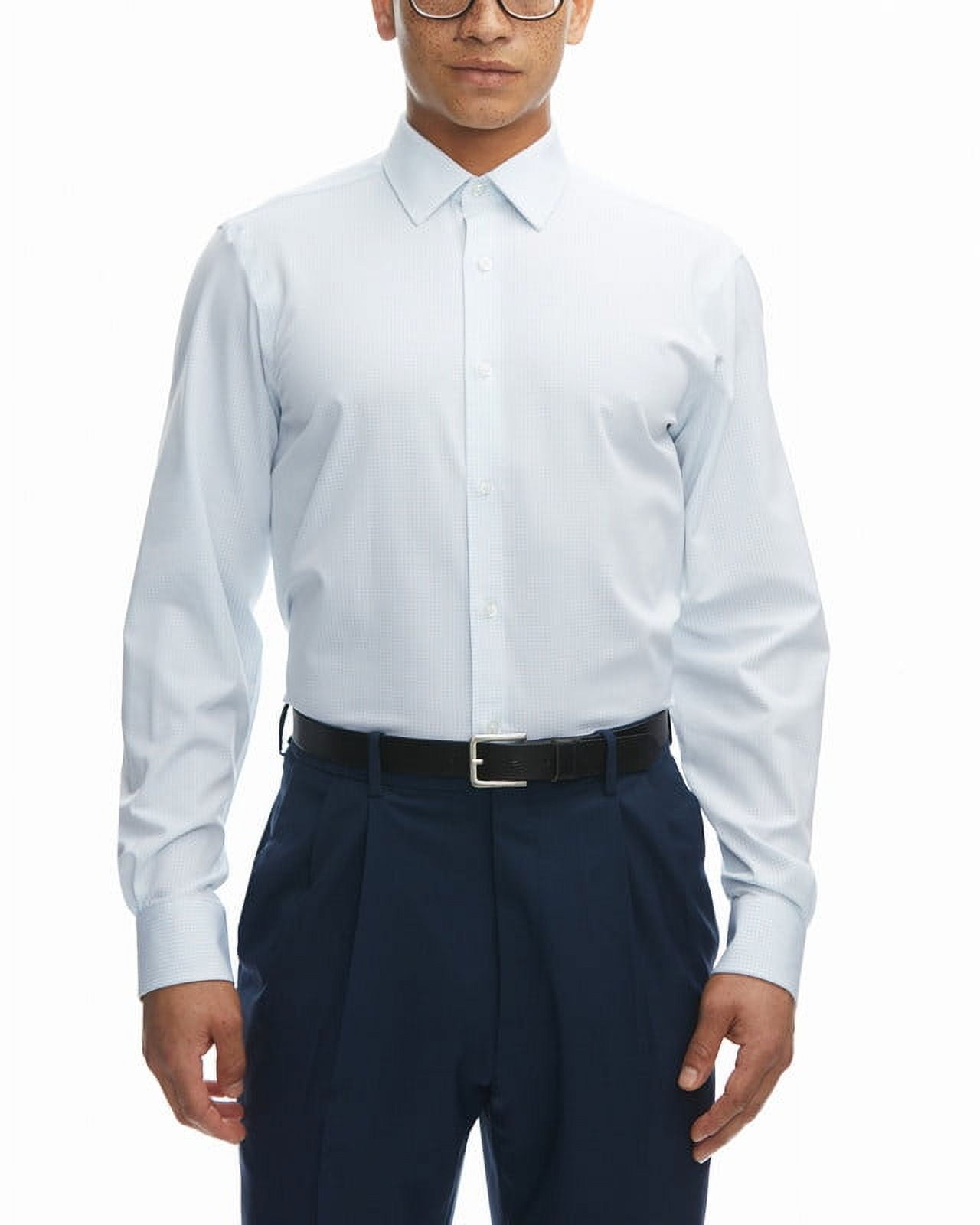 Haggar Smart Wash Men's Classic Fit Performance Button Up Dress Shirt