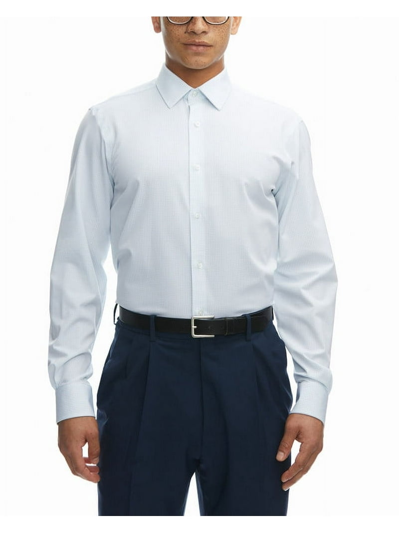 white christmas dresses Haggar Men's Classic-Fit Smart Wash Dress Shirt - White main image 0