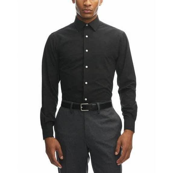 Haggar Smart Wash Men's Slim Fit Performance Button Up Dress Shirt