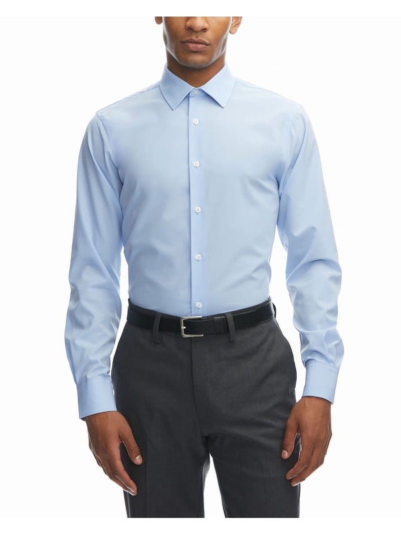 slim fit dress slacks Haggar Smart Wash Dress Shirt in Medium Green main image 1