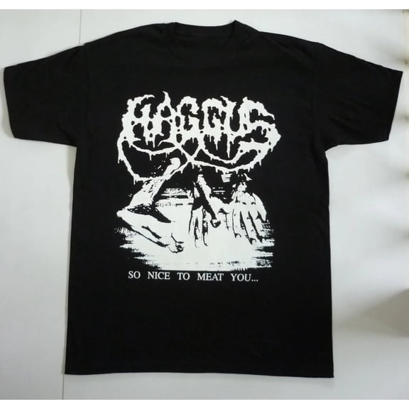 Haggus - So Nice To Meat You Cotton Black T Shirt For Fans EN725