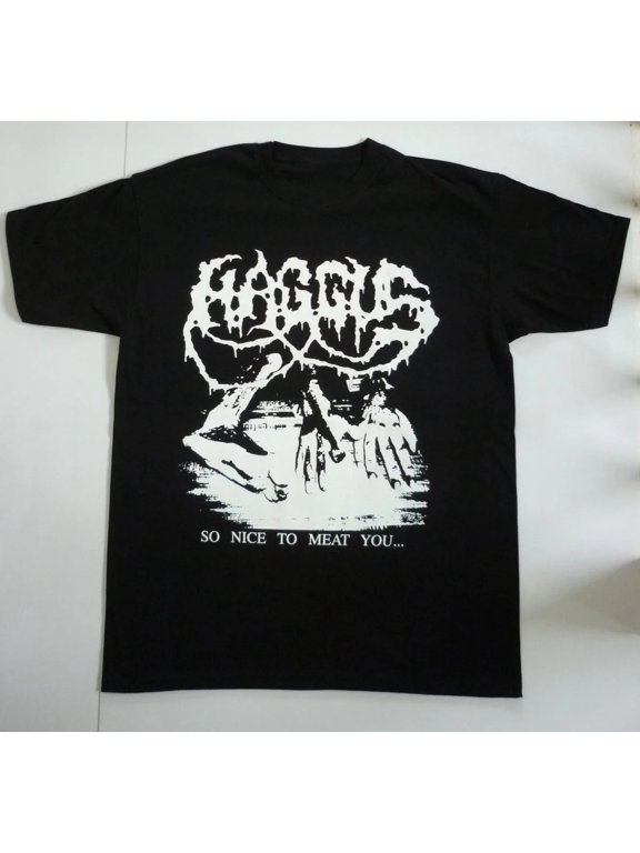 Haggus - So Nice To Meat You Cotton Black T Shirt For Fans EN725