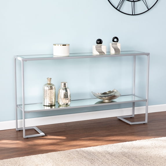 Hagin Glam Narrow Console Table, Silver