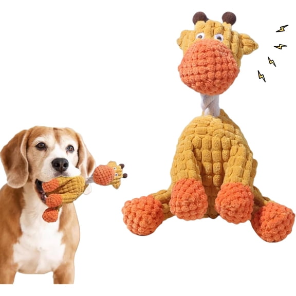 Hagloyecr Indestructible Dog Toy,2026 New Durable Plush Dog Toys for Aggressive Chewers, Squeaky Chew Toy for Small Medium Large Dogs Puppy Teething Toys Orange