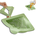 thumbnail image 1 of Hagloyecr Triangular Magnetic Drain Basket Corner Sink Strainer,Magnetic Sink Filter Basket Large Capacity Kitchen Strainer for Draining & Storage, Punch-Free Installation Green, 1 of 4