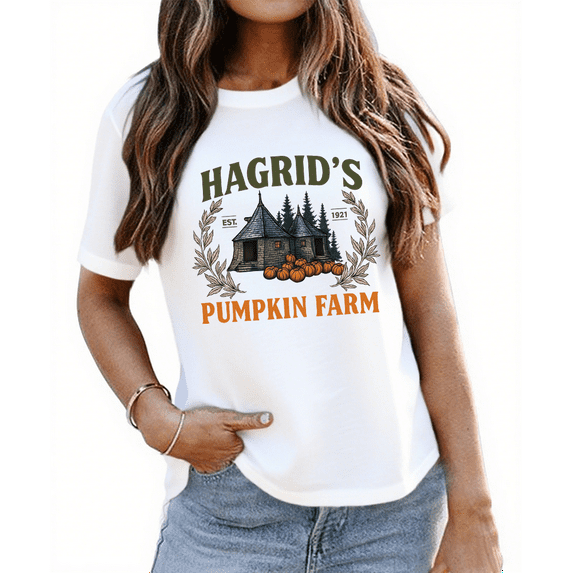 Hagrid's Pumpkin Farm Shirt Hagrid's Pumpkin Farm T-Shirt Halloween Graphic Tees For Women