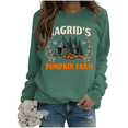 thumbnail image 1 of Hagrid's Pumpkin Farm Sweatshirt Hagrid's Pumpkin Farm Long Sleeve Shirt Women Sweatshirt Funny Graphic Top, 1 of 7