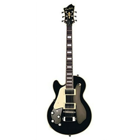 Hagstrom Super Swede Lefty Electric Guitar - Black Gloss