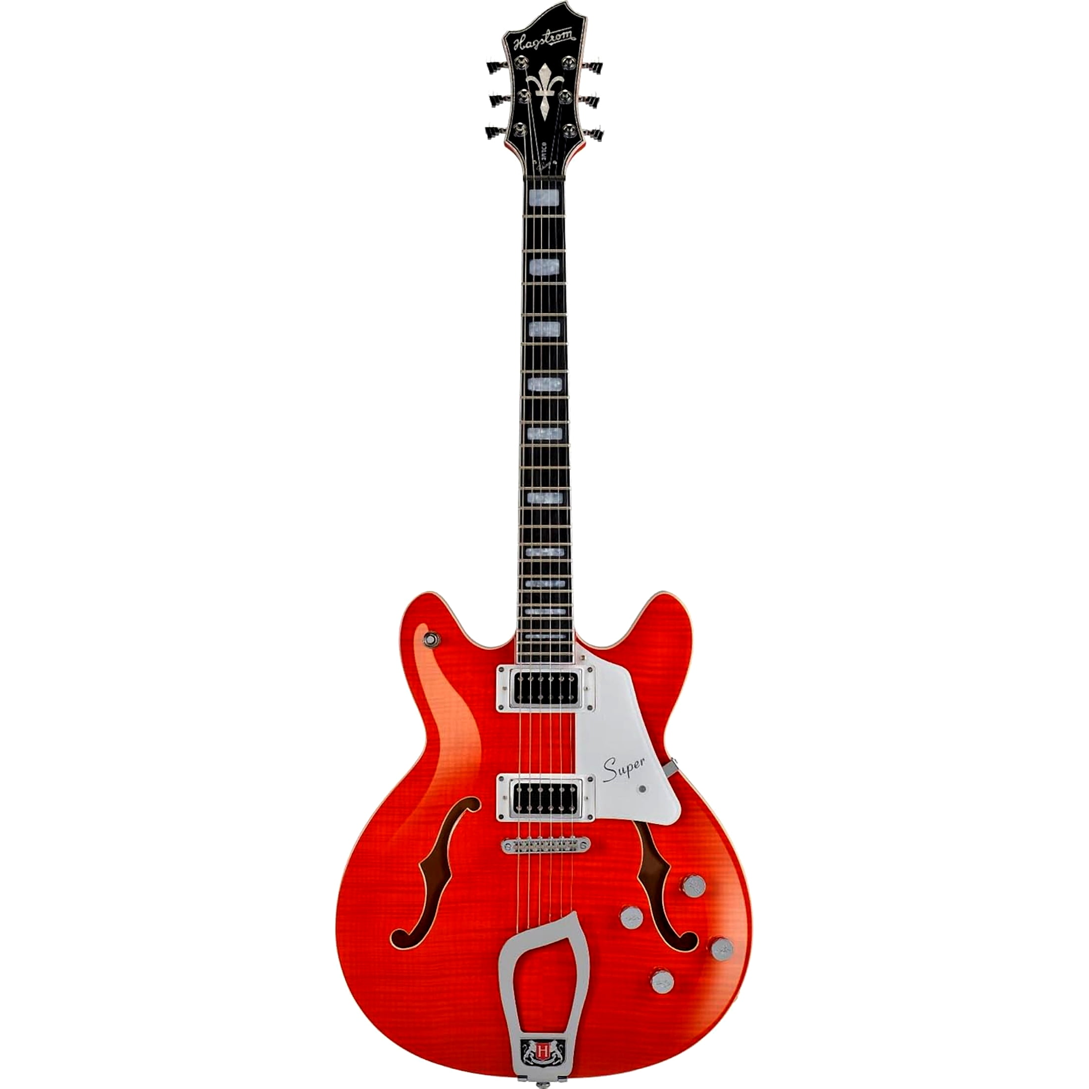 Hagstrom Super Viking Flame Maple Electric Guitar Mandarin