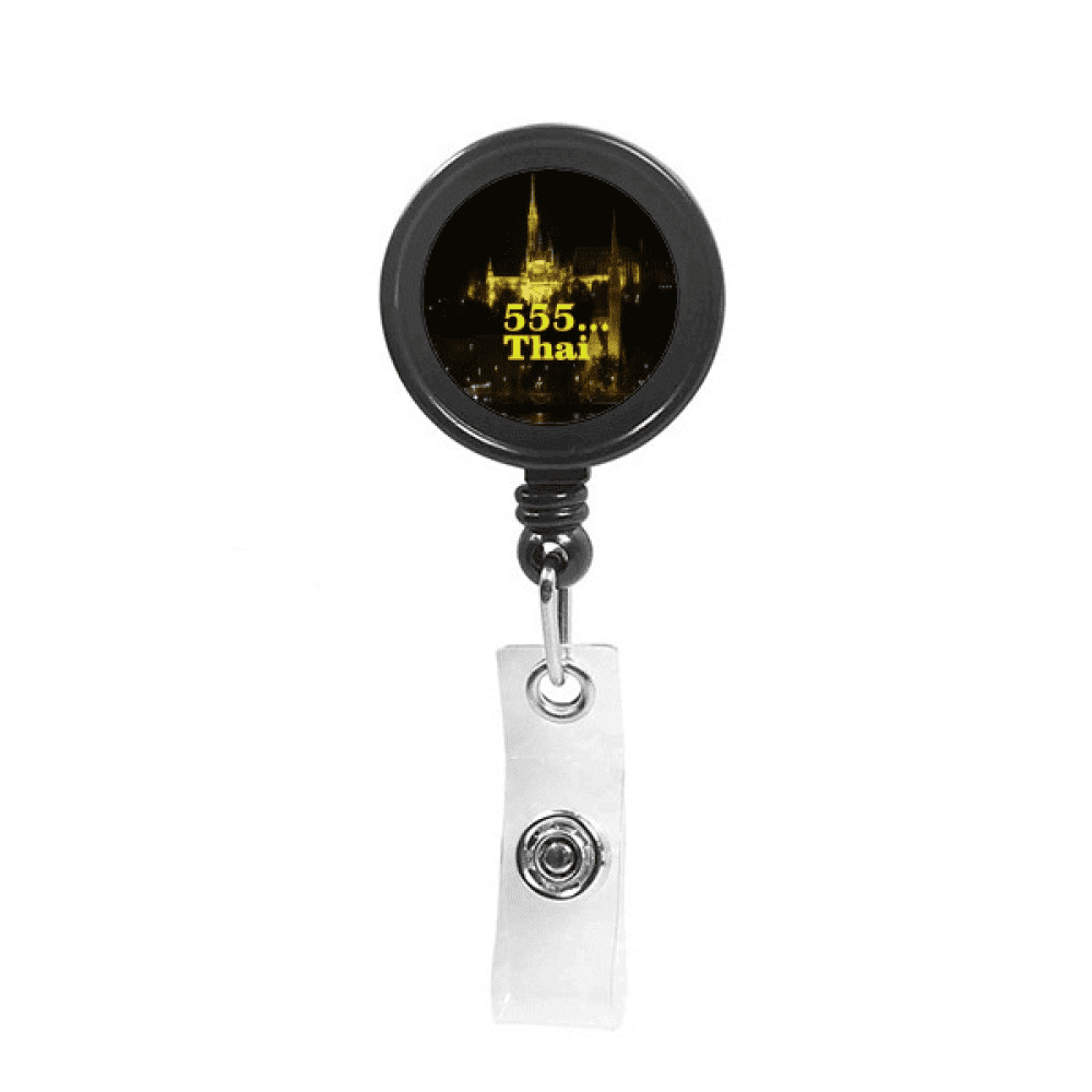 Haha Happy Expression Thailand 555 Retractable Keychain Badge Holder ID Badge