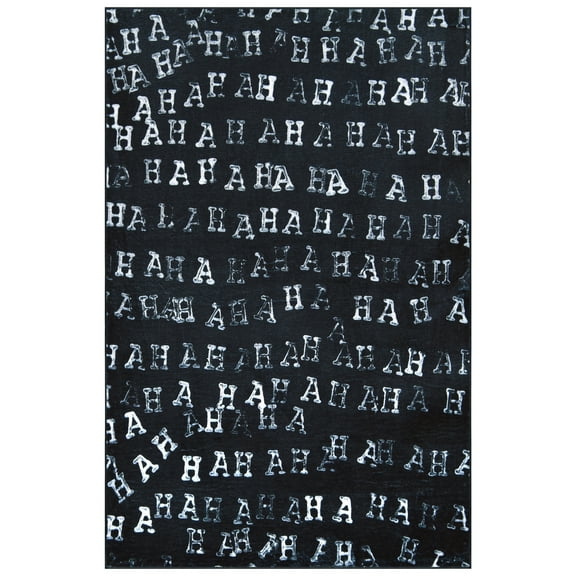 Haha II, 5'x8' Hand Washable Art Area Rug