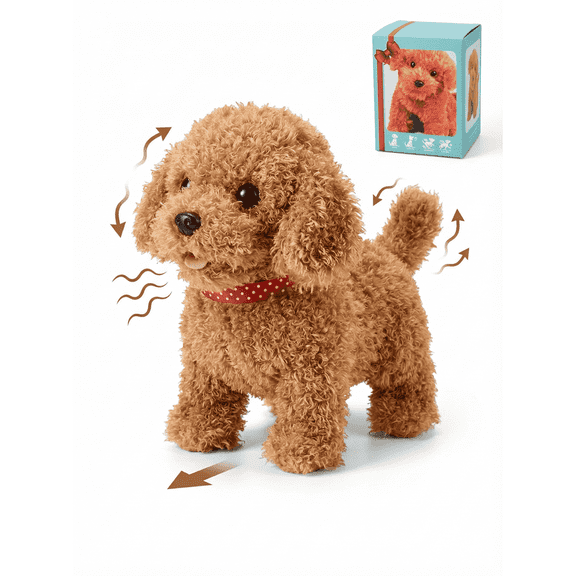 Haha.ppcc 2026 Upgraded Robot Dog - Realistic Interactive Puppy Toy that Acts Like a Real Dog, Walks, Barks & Wags Tail, Electronic Plush Pet for Kids & Toddlers Gift