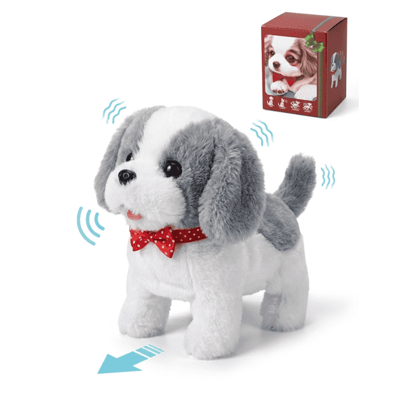 Haha.ppcc 2026 Upgraded Robot Dog - Realistic Interactive Puppy Toy that Acts Like a Real Dog, Walks, Barks & Wags Tail, Electronic Plush Pet for Kids & Toddlers Gift
