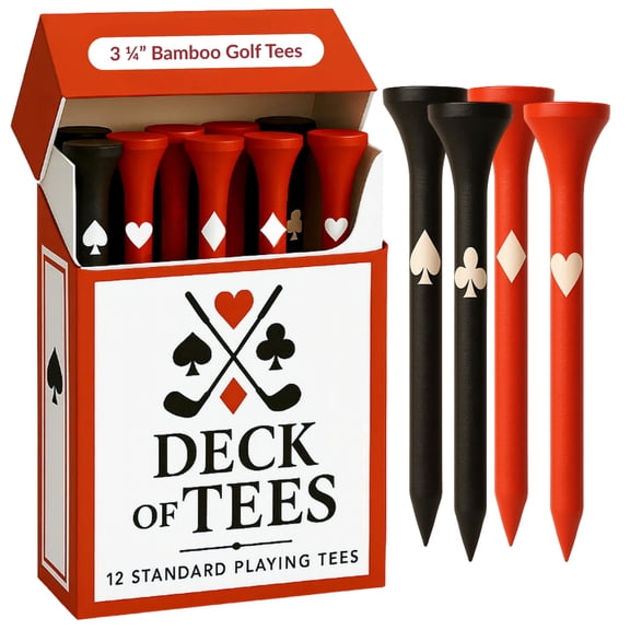 HahaHome Funny Golf Tees | Golf Accessories for Men – Deck of Tees 12 Pack | Top Golf Gifts for Men & Unique Golf Gifts for Golfers | Premium Golf Stuff & Golf Bag Accessories | Wooden Bamboo Tees