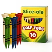 HahaHome Funny Golf Tees | Golf Accessories for Men   Slice-Ola 10 Pack | Top Golf Gifts for Men & Unique Golf Gifts for Golfers | Premium Golf Stuff & Golf Bag Accessories | Wooden Bamboo Tees