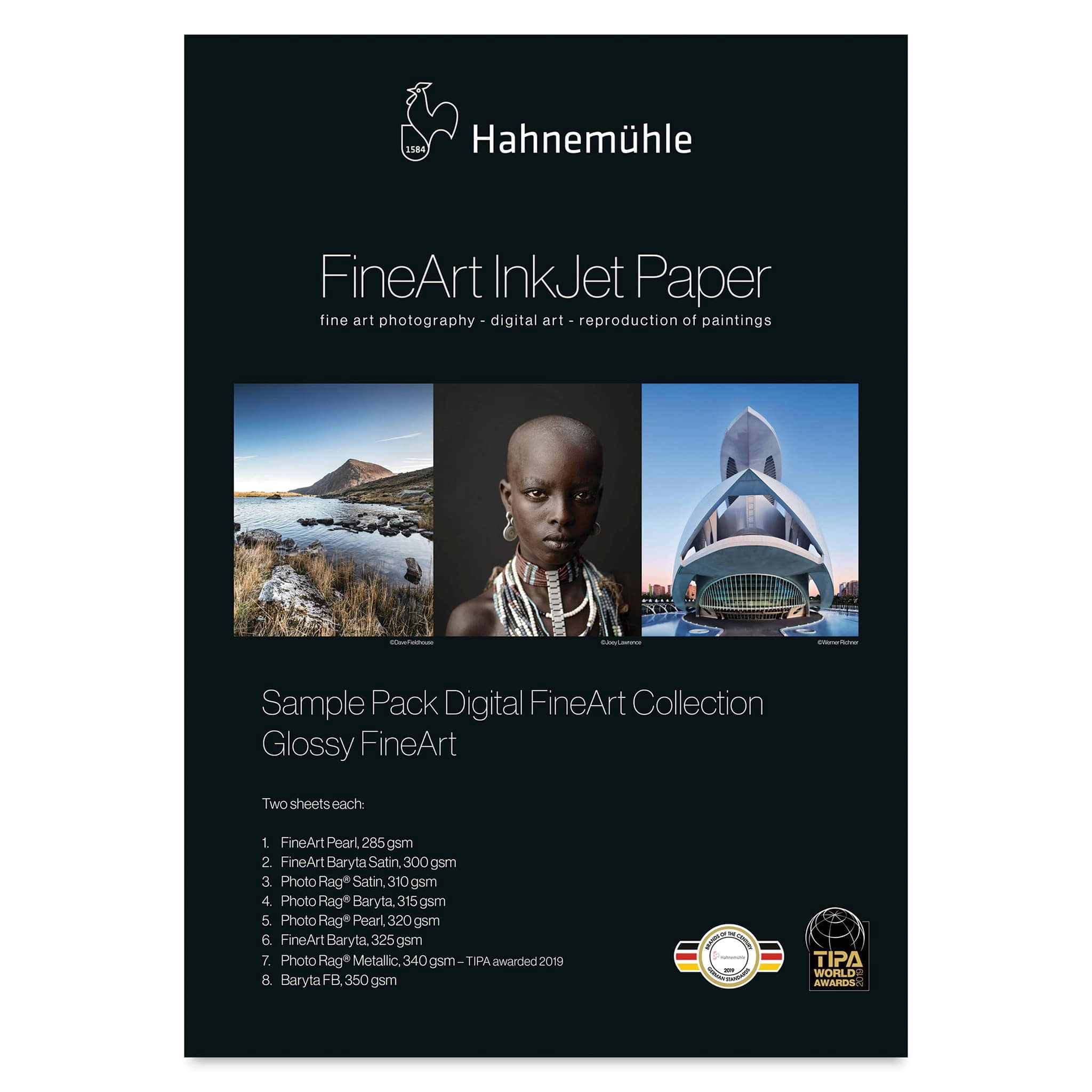 Hahnemühle Glossy FineArt Inkjet Paper Sample Pack - 13" x 19", Pkg of 16