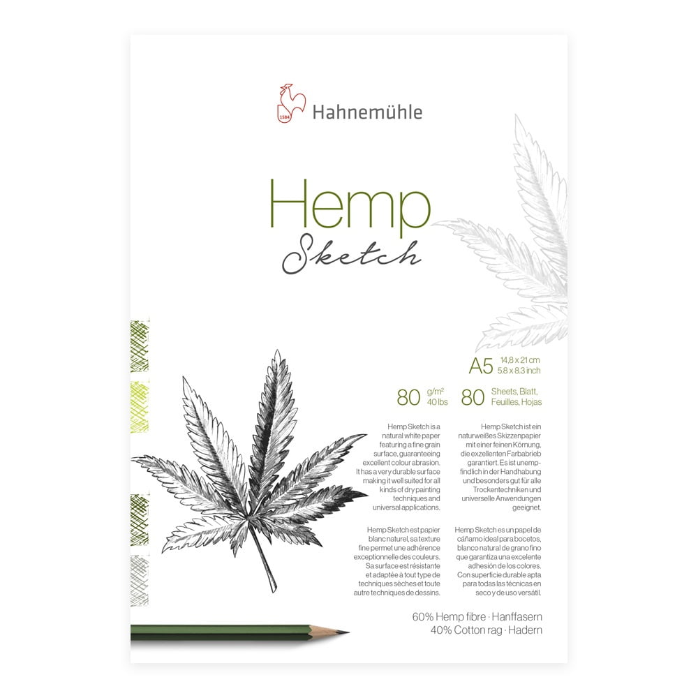 Hahnemühle Hemp Sketch Pad - 5.8" x 8.3", 80 Sheets