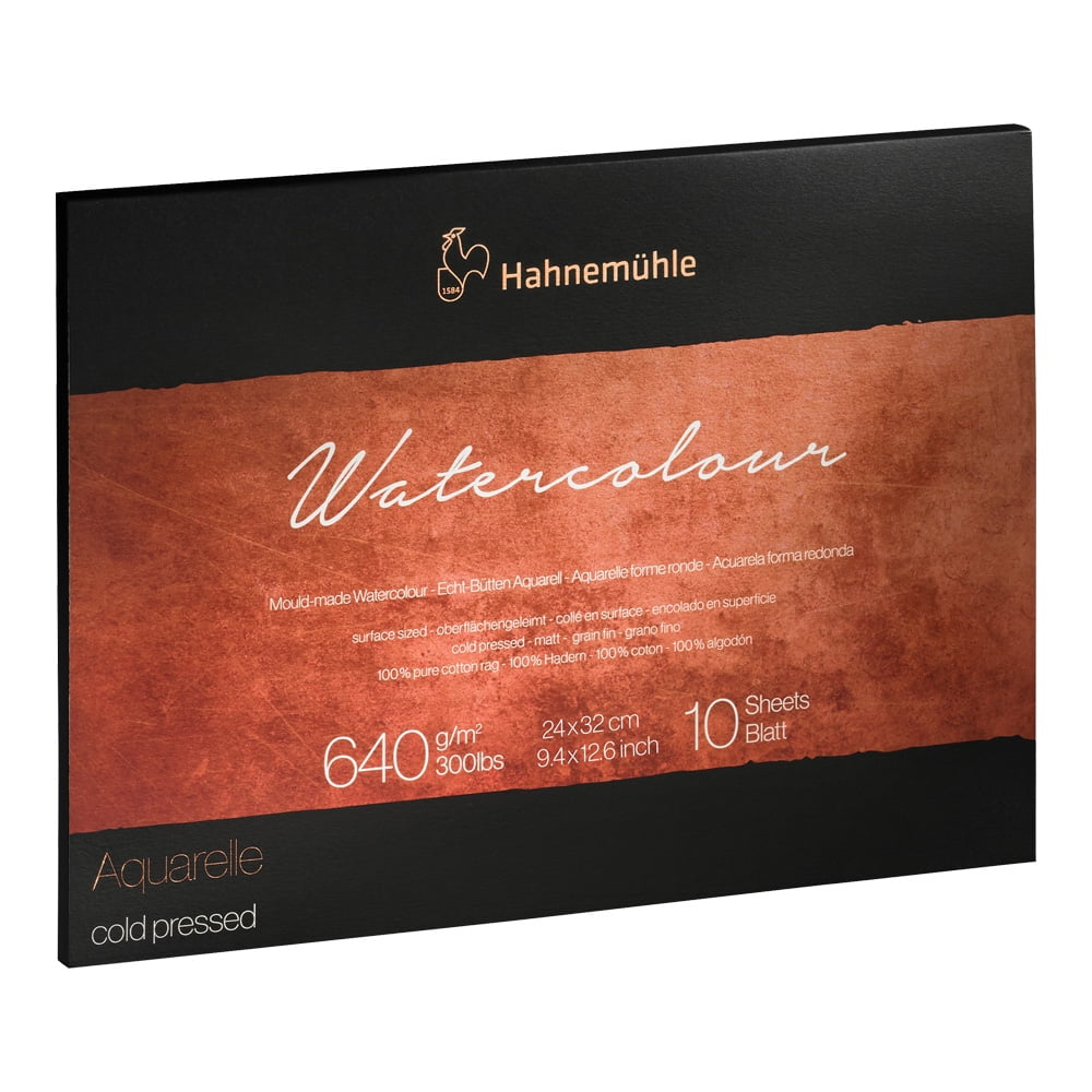 Hahnemühle The Collection Watercolor Block - Cold Press, 9.4" x 12.6", 300 lb, 10 Sheets