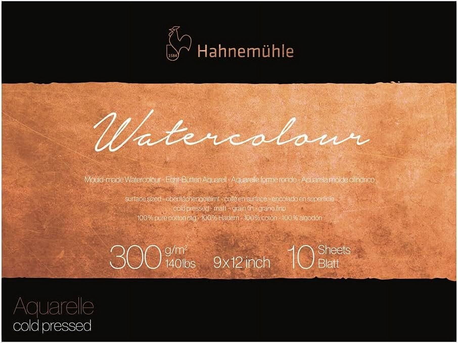 Hahnemühle The Collection Watercolor Block - Cold Press, 9" x 12", 140 lb, 10 Sheets
