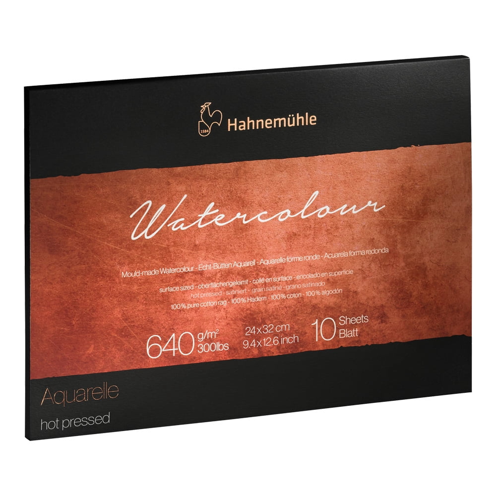 Hahnemühle The Collection Watercolor Block - Rough, 9.4" x 12.6", 300 lb, 10 Sheets