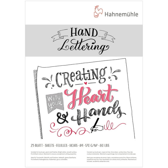 Hahnemuehle Hand Lettering Block, 25 Sheets, 8.2" x 11.6"