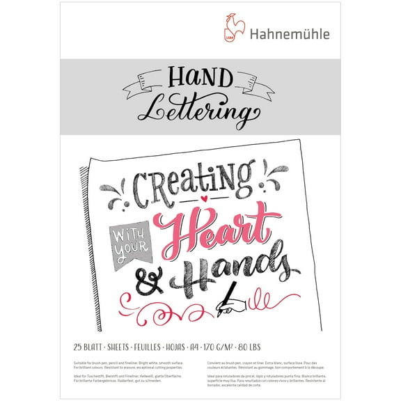 Hahnemuehle Hand Lettering Block, 25 Sheets, 8.2" x 11.6"