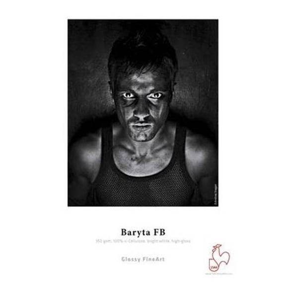 Hahnemuhle Baryta FB, Bright White High Gloss Inkjet Paper, 350 gsm, 17x22", 25 Sheets
