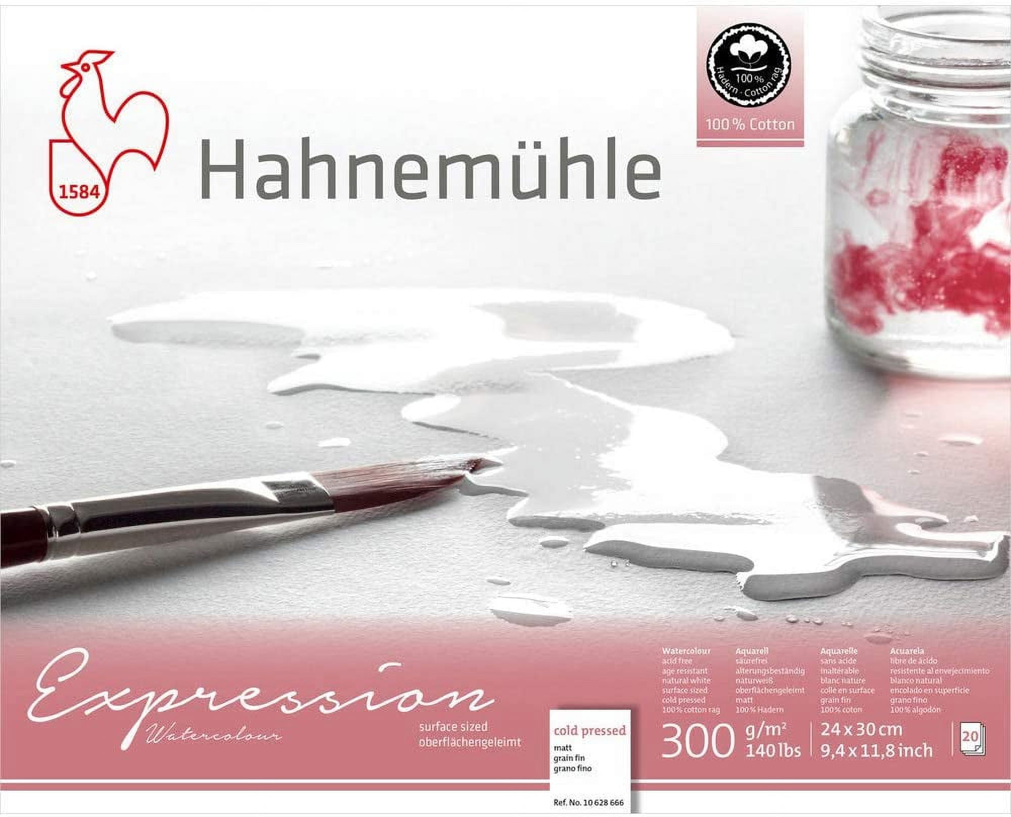 Hahnemuhle Expression Watercolour Block 9.4"x 11.8" White