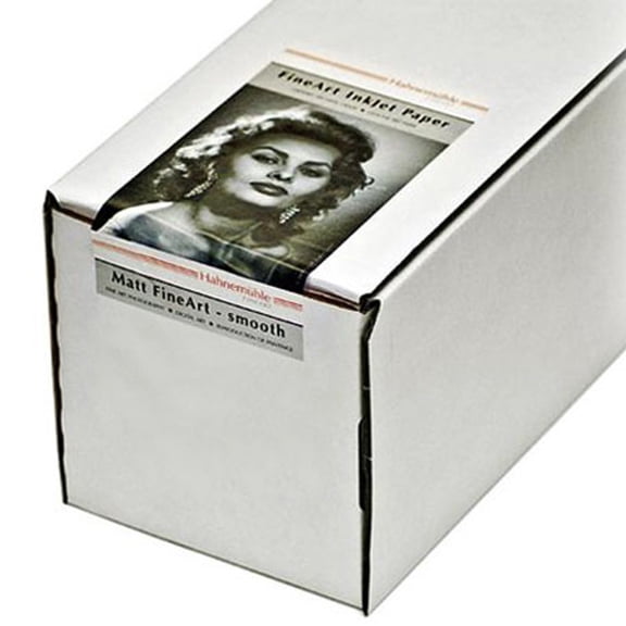 Hahnemuhle Matte Photo Rag, 100 % Rag, Smooth, White Inkjet Paper, 308 g/mA, 24"x39' Roll