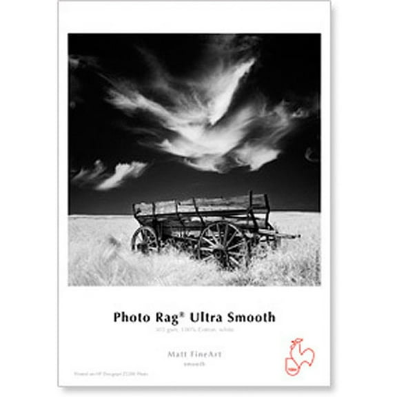 Hahnemuhle Photo Rag, 100 % Rag, Ultra Smooth, White Matte Inkjet Paper, 305 gsm, 8.5x11", 25 Sheets