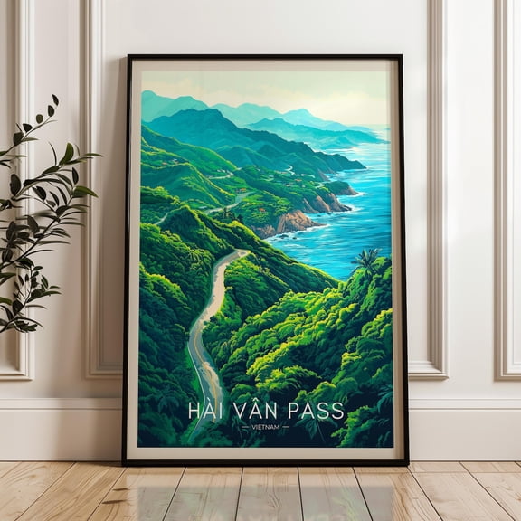 Hai Van Pass Travel Print, Vietnam Art Print, Unframed Paper Poster 8x10in