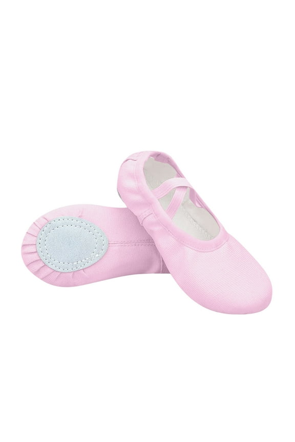 Ballet Shoes Toddler Slippers Highly Elastic Canvas Girls Ballerina Dance Shoes for Toddler/Little Kid/Big Kid/Women Pink 26(26)