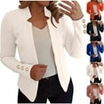 thumbnail image 1 of Hinvhai Blazer Jackets for Women Fashion Dressy Open Front Cardigan Jacket Casual Long Sleeve Work office Suit Jacket White 10(XL), 1 of 5