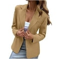 thumbnail image 1 of HaiMao Blazers for Women Business Casual Long Sleeve Open Front Blazer Jacket Solid Fashion Suite Jacket with Pockets Khaki 12(XXL), 1 of 5