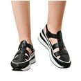 thumbnail image 1 of HaiMao Flat Sandals Barefoot Platform Shoes Athletic Sports Sandals Walking Shoes for Women Men Indoor Outdoor Sneaker Black 7(39), 1 of 9