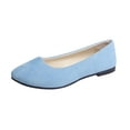 thumbnail image 1 of HaiMao Flats for Women Comfortable Solid Color Soft Flats Square Toe Ballet Shoes Dressy Slip-ons Loafers Light Blue 8.5(41), 1 of 7