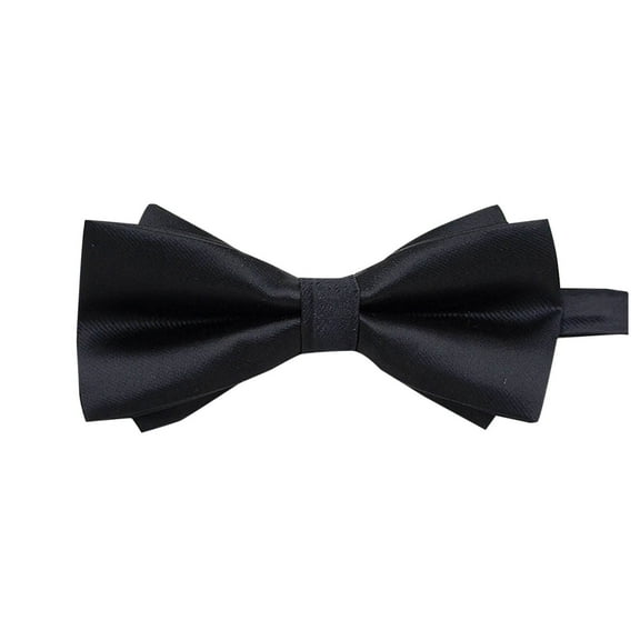 HaiMao Kids Adult Bow Tie Clearance, Classic Solid Color Pre-Tied Bow Tie Adjustable Neck Bowtie for Boys Wedding Parties Dark Gray Free Size(Free Size)