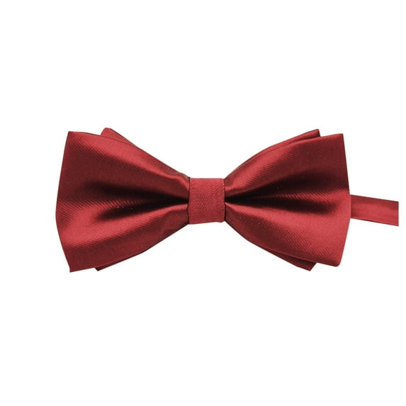 HaiMao Kids Adult Bow Tie Clearance, Classic Solid Color Pre-Tied Bow Tie Adjustable Neck Bowtie for Boys Wedding Parties Wine Free Size(Free Size)