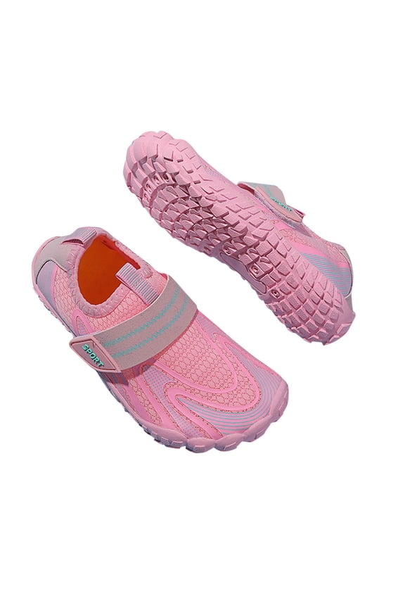 Kids Water Shoes Girls Boys Quick Dry Aqua Shoes Barefoot Water Sneakers for Beach Swim Pool Boats Outdoor Water Sports Little/Big Kid Pink 9 Years