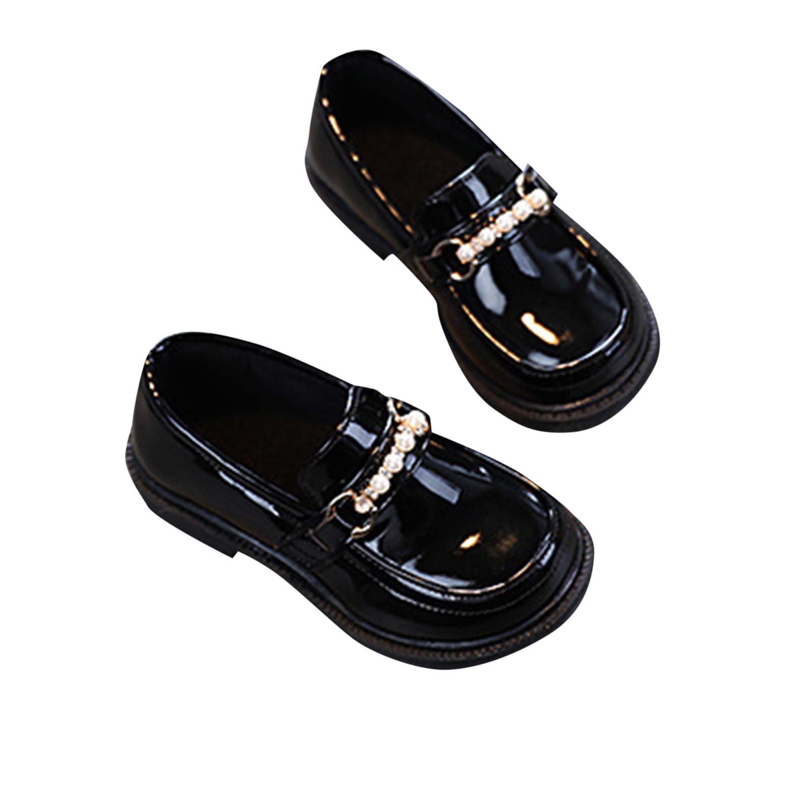 Girls' Flats School Shoes Leather Water Resistant School Shoes Big Kids(7years +) Little Kids(4-7ys)
