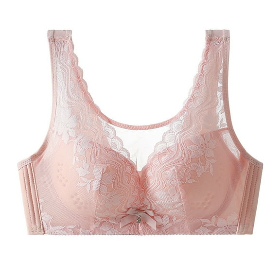 Hinvhai Mastectomy Bra for Breast Prosthesis Women Everyday Bra Pink 38/85C