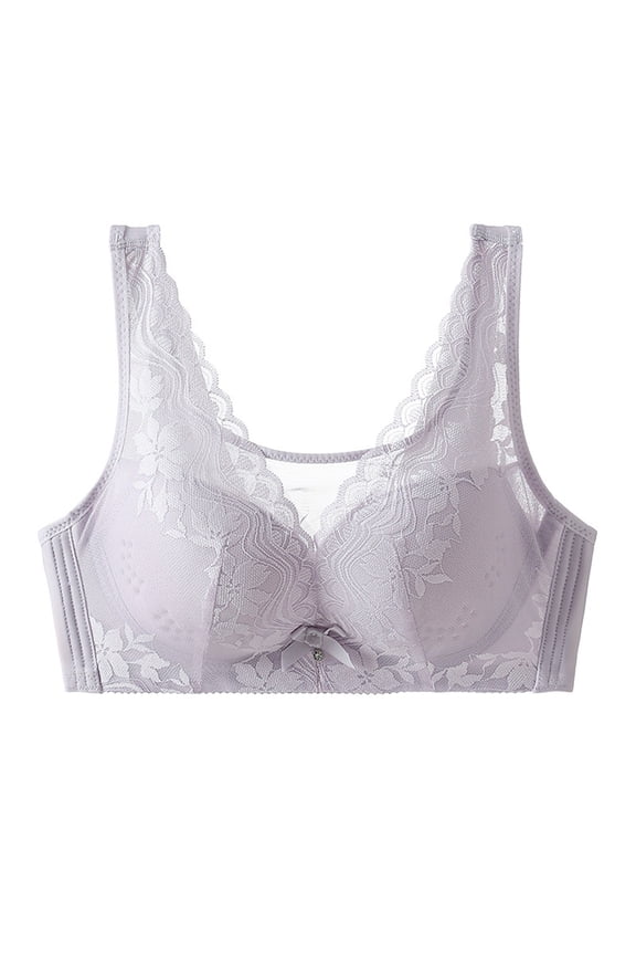 Hinvhai Mastectomy Bra for Breast Prosthesis Women Everyday Bra Purple 42/95C
