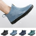 thumbnail image 1 of HaiMao Men's Ankle Rain Boots Clearance Waterproof PVC Short Garden Boots Green 11(44), 1 of 8