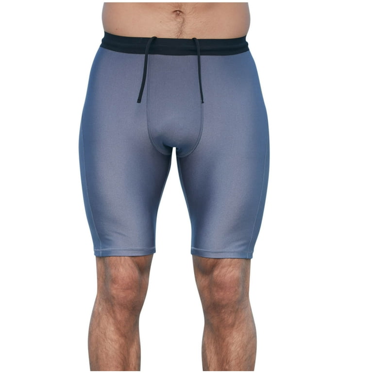 HaiMao Men's Compression Half Tights Leggings Sheer Swimwear