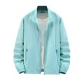 thumbnail image 1 of HaiMao Men's Lightweight Jacket Clearance Causal Fashion Flight Windbreaker Fall Spring Outdoor Coat Light Blue XXL(XXL), 1 of 7