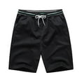 thumbnail image 1 of HaiMao Men's Summer Shorts Elastic Waist Drawstring Outdoor Work Shorts with Casual Comfortable Shorts Black XXXL(XXXL), 1 of 6