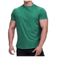 thumbnail image 1 of HaiMao Mens Gym Workout Slim Fit Short Sleeve T-Shirt Quick Dry Performance Athletic Shirts Running Fitness Tee Green M(M), 1 of 6
