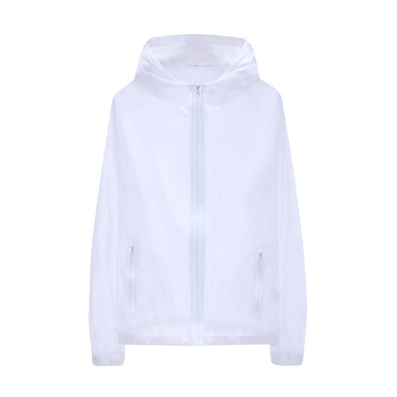HaiMao Sun Protection Jackets Clearance Summer Sun Protective Clothing Ultrathin Breathable Quick-drying Summer Summer Shirts Jacket Windbreaker for Outdoor Cycling White XXXL(XXXL)