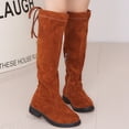 thumbnail image 1 of HaiMao Toddler Big Kid Girl's Faux Lined Knee High Winter Riding Boots Thigh Boot Pointed Stretch Over the Knee Boots Brown 1.5(33), 1 of 1
