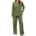 thumbnail image 1 of HaiMao Two Piece Sets for Women Clearance Sweatsuit Drawstring Cargo Jogger Sets with Pockets Airport Outfits Fall Tracksuit Army Green 12(XXL), 1 of 8